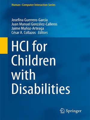cover image of HCI for Children with Disabilities